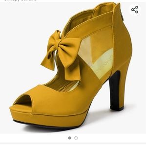 Mustard yellow shoes